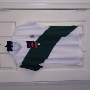 Equine Couture EquiCool Women's Top Shirt White Green L Large Emblem NWT